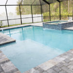 in-ground residential plunge pool spa cage